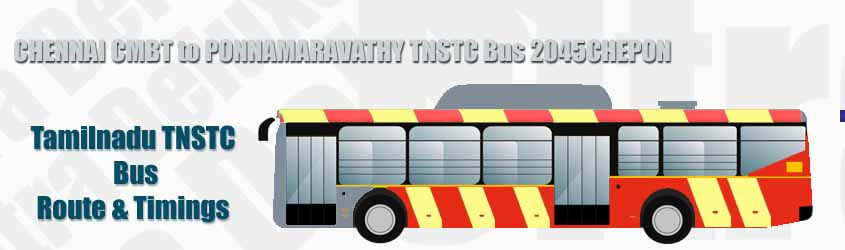 CHENNAI CMBT to PONNAMARAVATHY TNSTC Bus 2045CHEPON