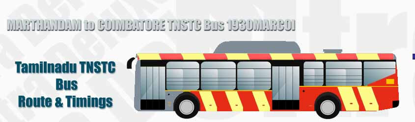 MARTHANDAM to COIMBATORE TNSTC Bus 1930MARCOI